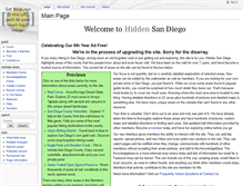 Tablet Screenshot of hiddensandiego.com